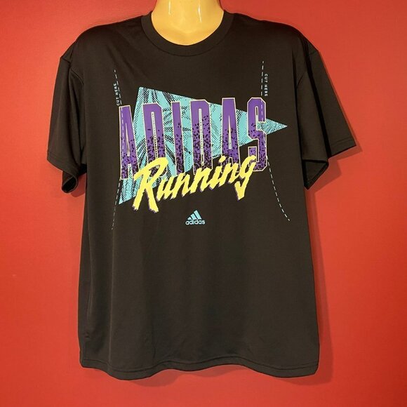 Adidas Unisex Black Running T-shirt - Size Small - NWT - Picture 2 of 4